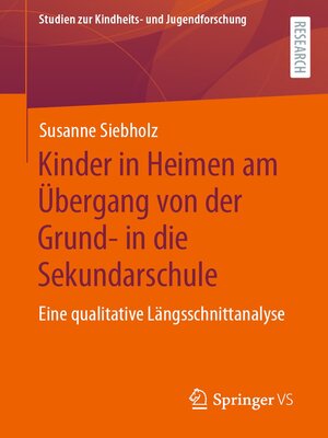 cover image of Kinder in Heimen am Übergang von der Grund- in die Sekundarschule